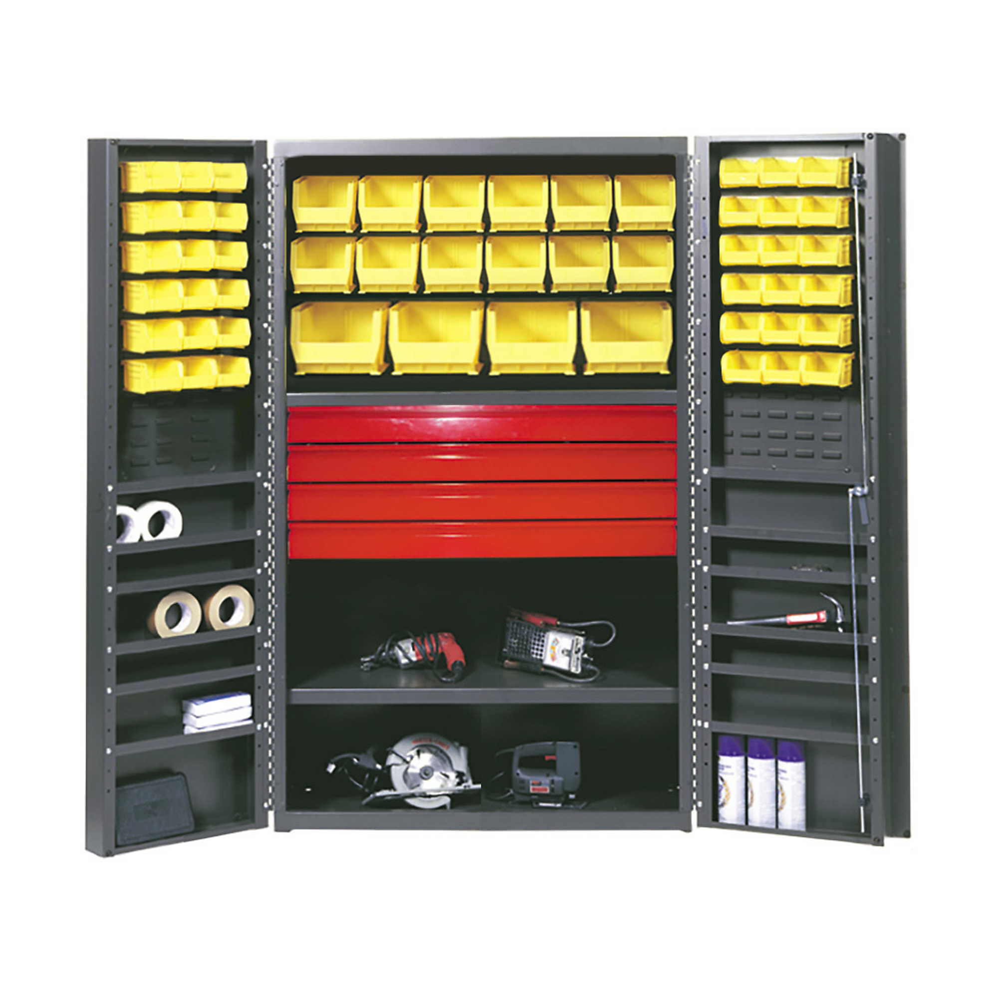 Valley Craft, Drawer Cabinet, Height 72 in, Width 36 in, Bins Included (qty.) 58, Model# F88130A9